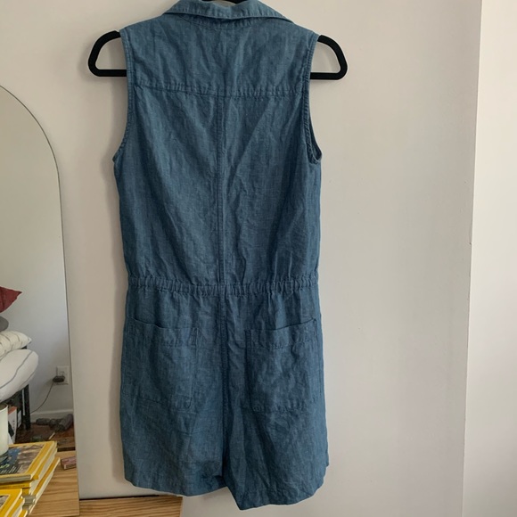 Steven Alan chambray shorts jumpsuit - Picture 3 of 3
